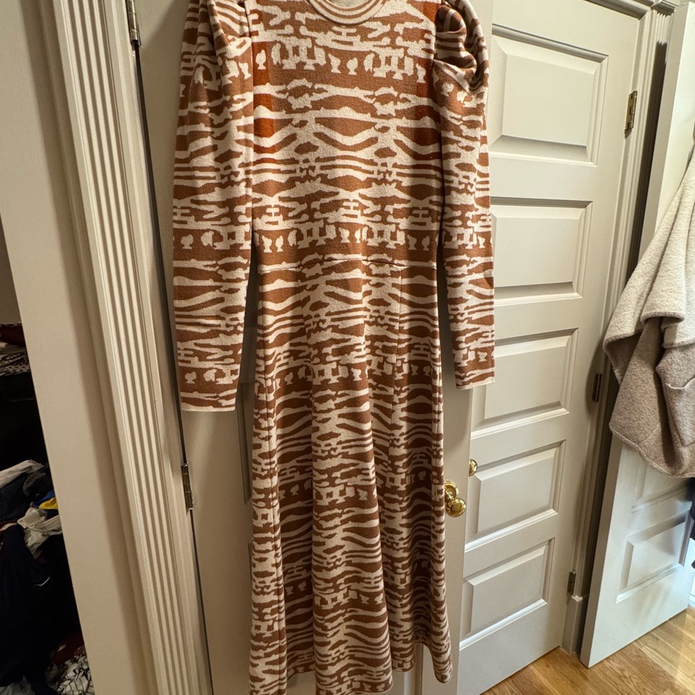 Ulla Johnson Andromeda Wool Rose Quartz Long Sleeve Dress